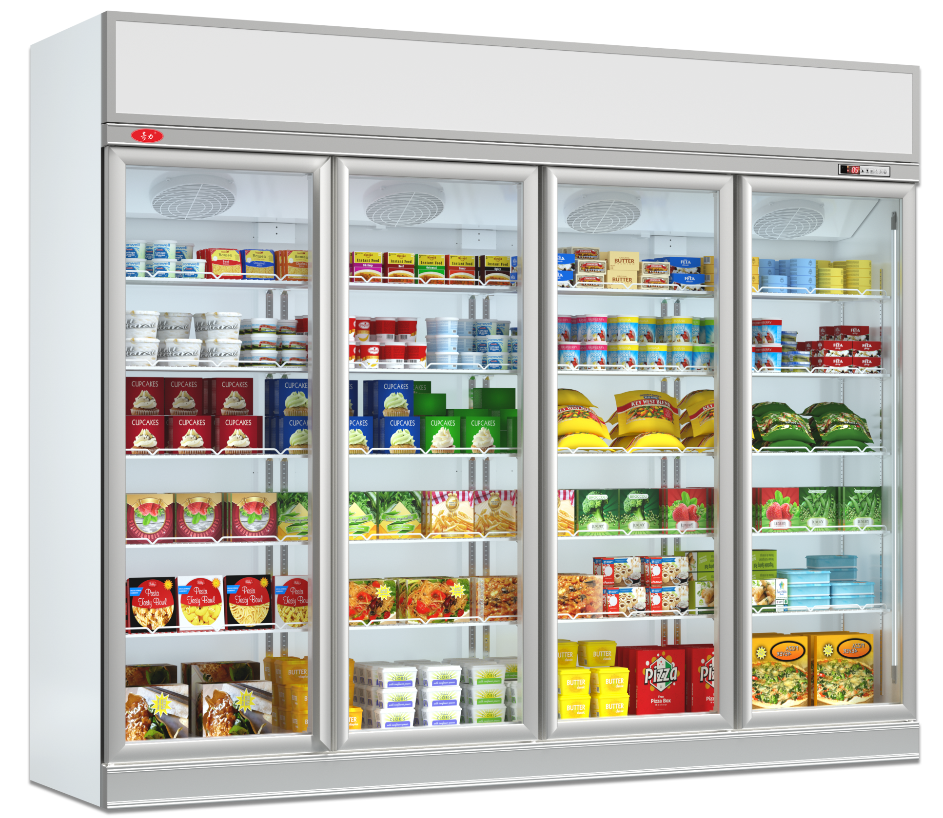 люксовая витрина с верхним агрегатом （встроенный агрегат）