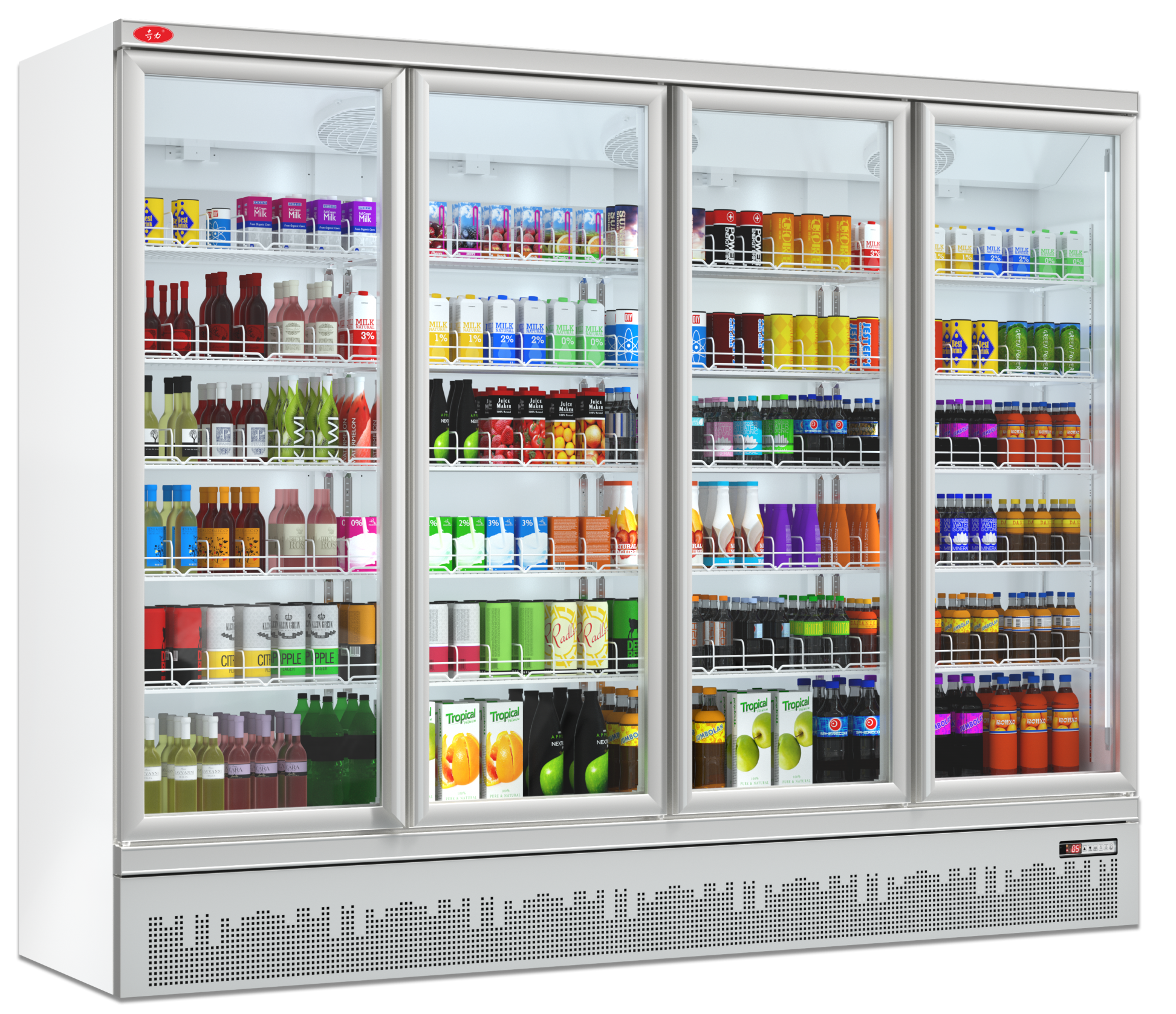 люксовая витрина с нижним агрегатом （встроенный агрегат）