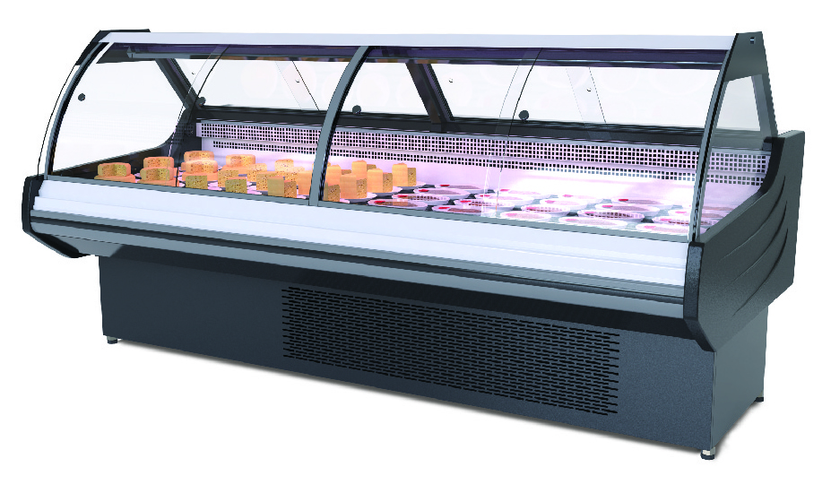 дуговая витрина для мяса или готового продукта